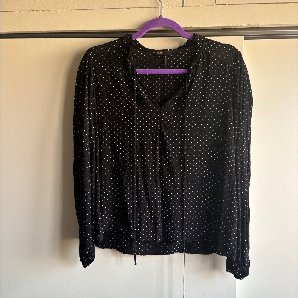 Maje polka dot blouse